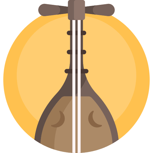 Biwa string instrument japanese traditional icon Biwa string instrument japanese traditional icon