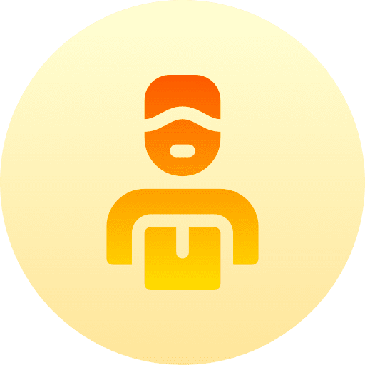 Delivery man people delivery professions and jobs icon