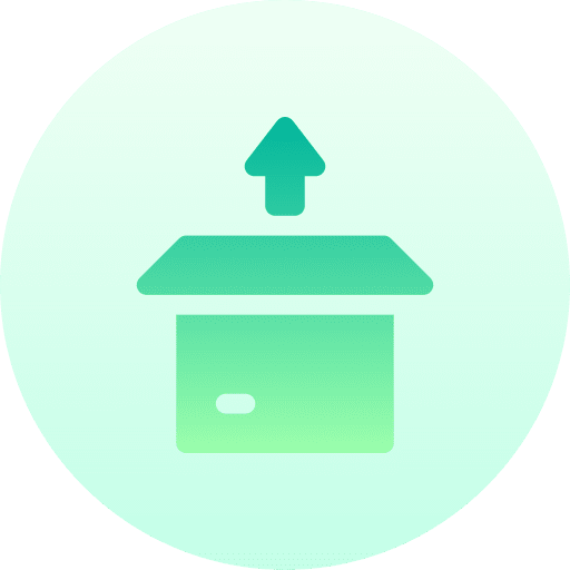 Open box delivery box open unpacking icon