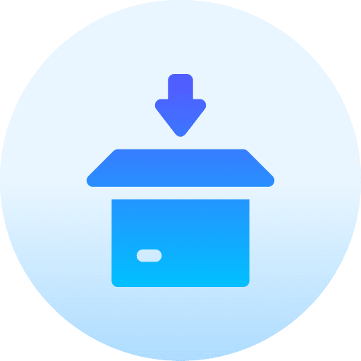 Open box shipping and delivery inside open box icon Open box shipping and delivery inside open box icon