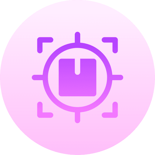 Target cardboard logistics objective icon Target cardboard logistics objective icon