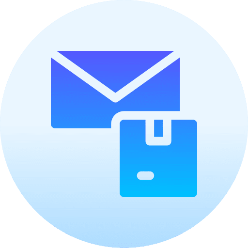 Mail letter shipping and delivery box icon Mail letter shipping and delivery box icon