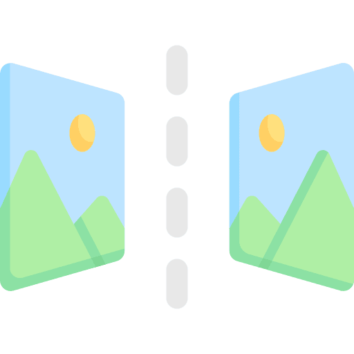 Flip multimedia option flip art and design icon