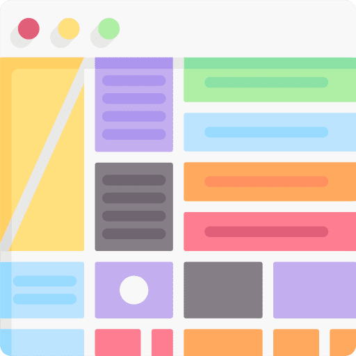 Layout user interface dashboard grid icon