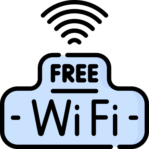 Free wifi hotel service signaling wifi connection icon