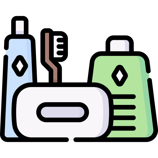 Toiletries amenities toothpaste wellness icon