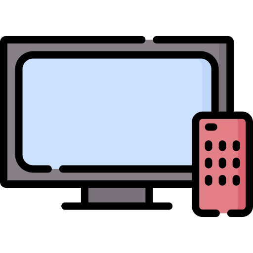 Tv monitor device multimedia hotel service icon