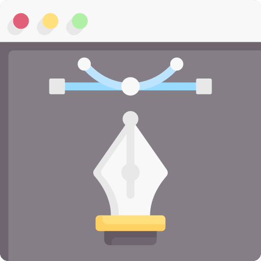 Vector graphic design pen edit tools icon Vector graphic design pen edit tools icon