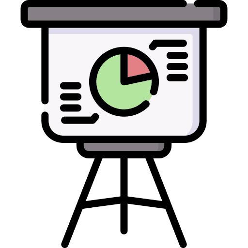 Conference pie chart room hotel service icon Conference pie chart room hotel service icon