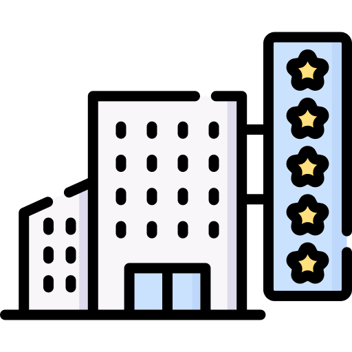 Five stars buildings city five stars icon Five stars buildings city five stars icon