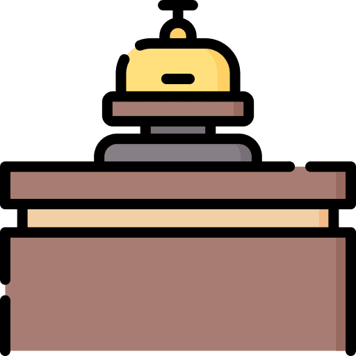 Reception bell ring hotel bell reception icon Reception bell ring hotel bell reception icon