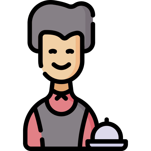 Room service staff professions and jobs hotel service icon Room service staff professions and jobs hotel service icon