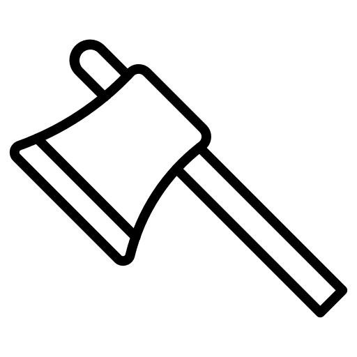 Axe hatchet tool construction and tools icon
