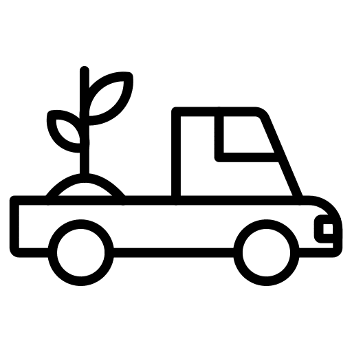 Delivery truck plant farming and gardening delivery truck icon
