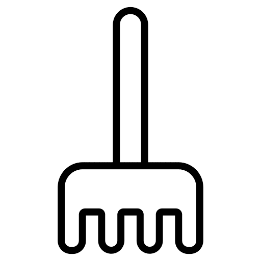 Rake pitchfork construction and tools equipment icon