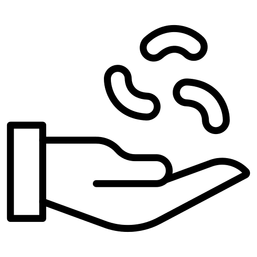 Hand farming and gardening seeds farming icon