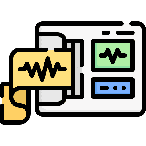 Electrocardiogram ecg electrocardiogram electronics icon