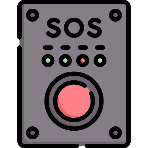 Emergency button shapes and symbols help emergency icon