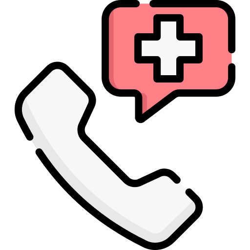 Emergency call fire alarm healthcare and medical communications icon