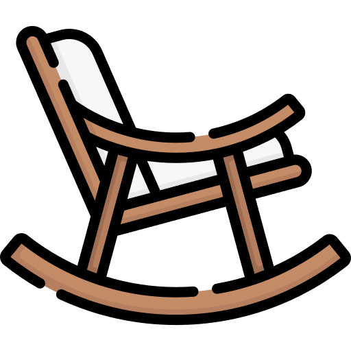 Rocking chair rest sitting hammock icon