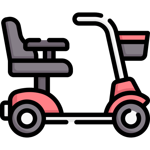 Scooter transportation elderly kick scooter icon