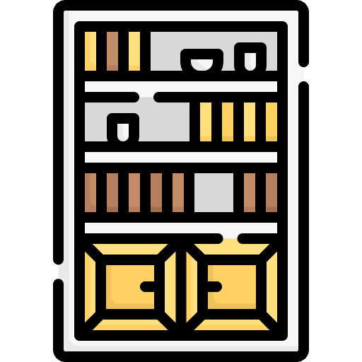 Bookshelf bookcase bookshelf shelf icon