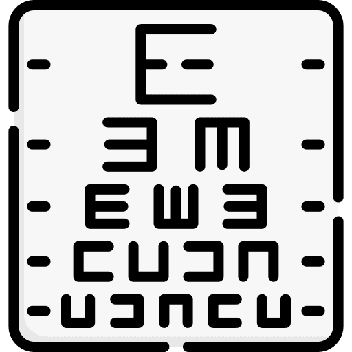 Eye test eye exam optical examination eye test icon