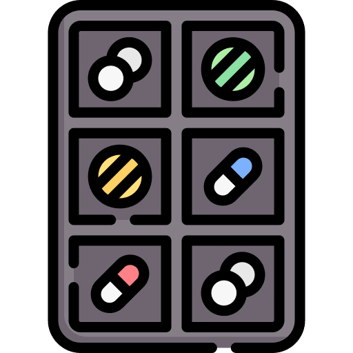 Pills pharmacy tablet medicine icon
