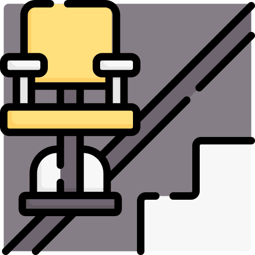 Stair furniture and household disabled healthcare and medical icon