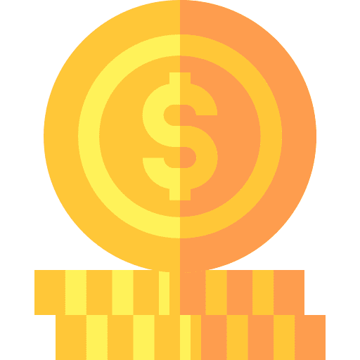 Coins business and finance business currency icon Coins business and finance business currency icon