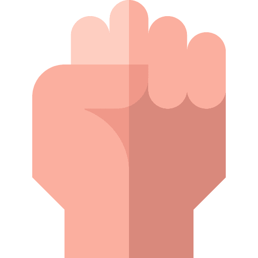Fist hands and gestures hand up supporter icon