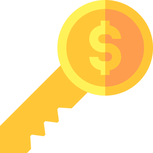 Key cash key business icon Key cash key business icon