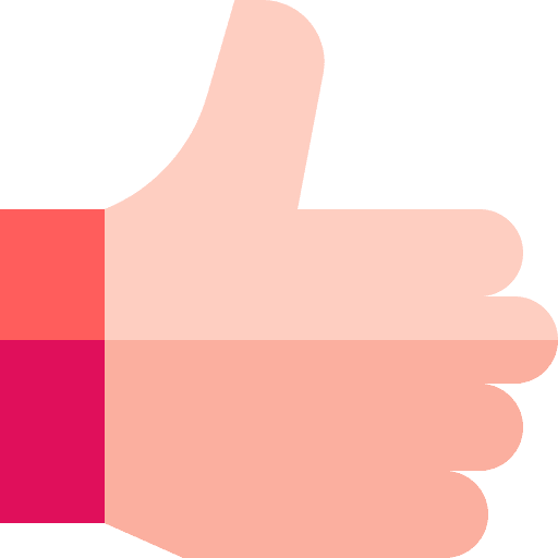 Thumbs up hands gestures like icon