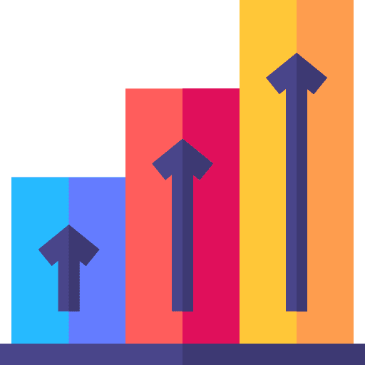 Growth arrow business up icon Growth arrow business up icon