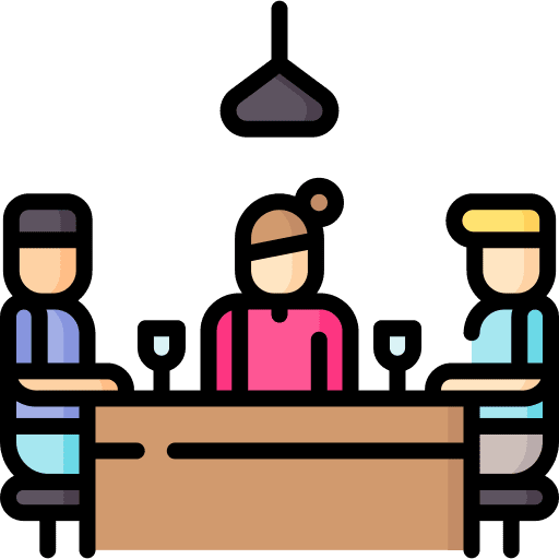 Dinner family dinner people icon