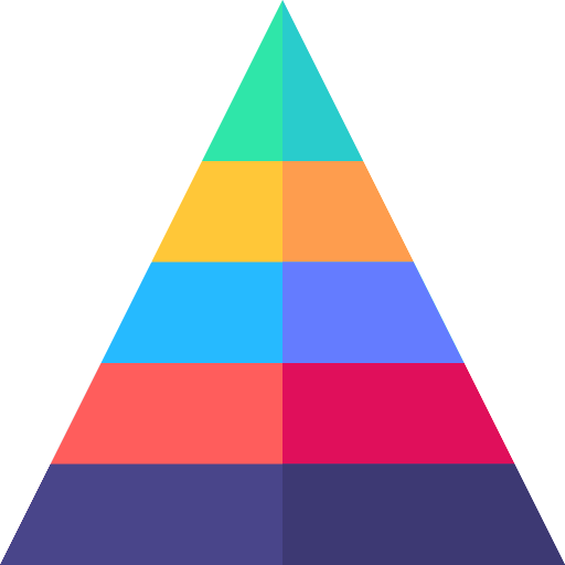 Pyramid graph business stats icon Pyramid graph business stats icon