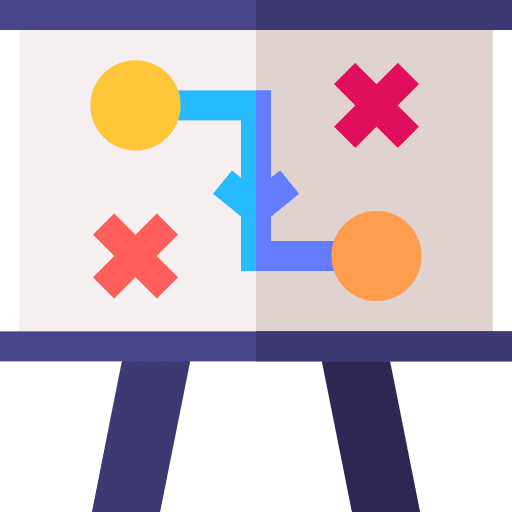 Strategy flow business and finance project plan icon Strategy flow business and finance project plan icon
