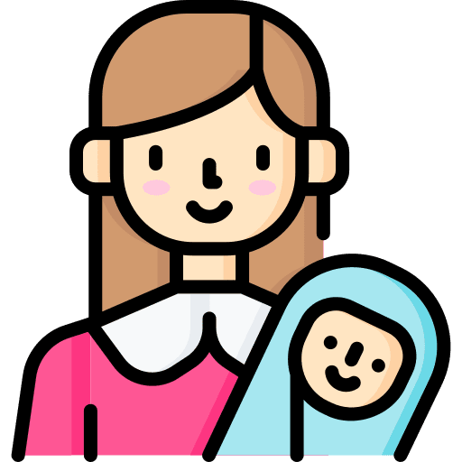 Mom person kid and baby newborn icon Mom person kid and baby newborn icon