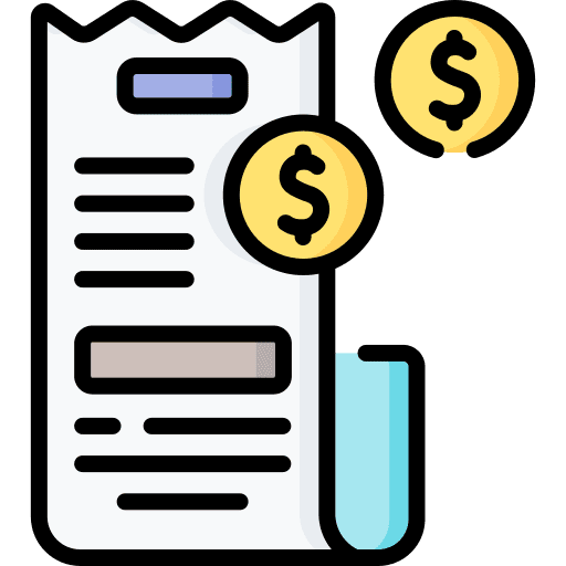 Bill business payment ticket icon Bill business payment ticket icon