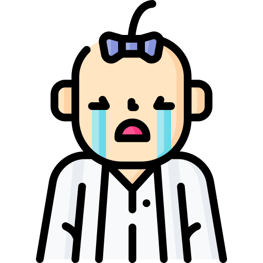 Crying caucasian baby crying icon Crying caucasian baby crying icon