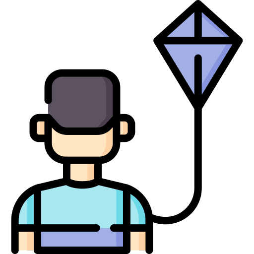 Kite play hobbies and free time toy icon Kite play hobbies and free time toy icon