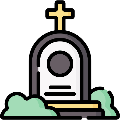 Cemetery tomb rip death icon
