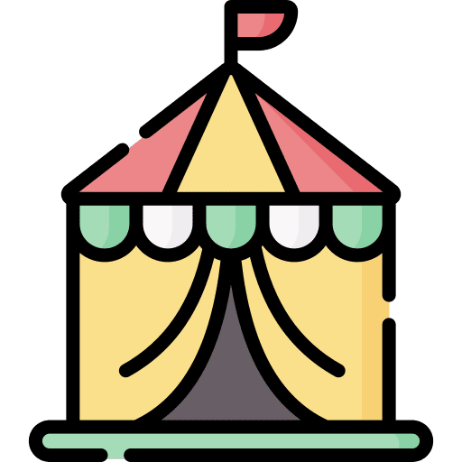 Circus tent leisure circus tent entertaining icon
