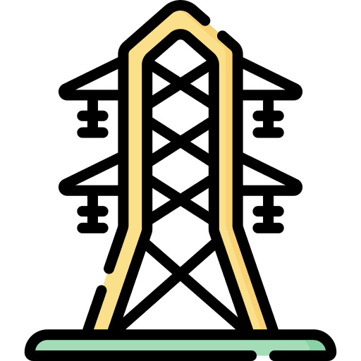 Electric tower electricity industry power line icon