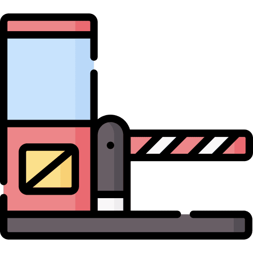 Parking barrier parking barrier gate car parking icon