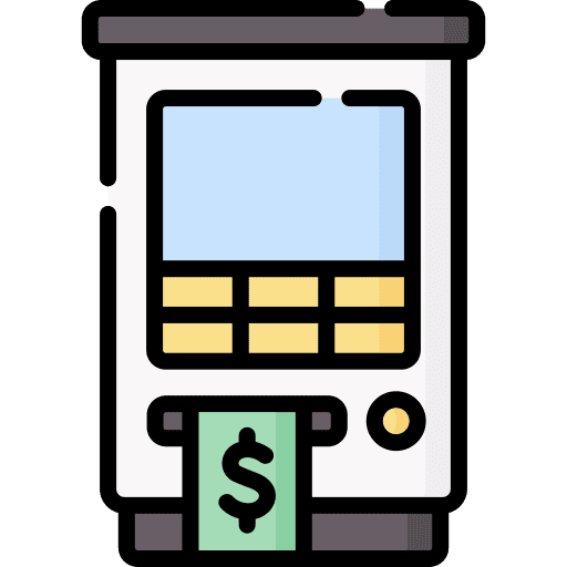 Atm business and finance cash point money icon