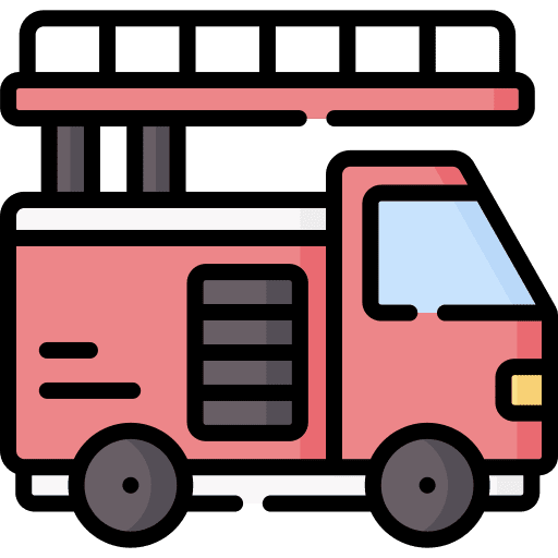 Firetruck firefighter transportation emergency icon