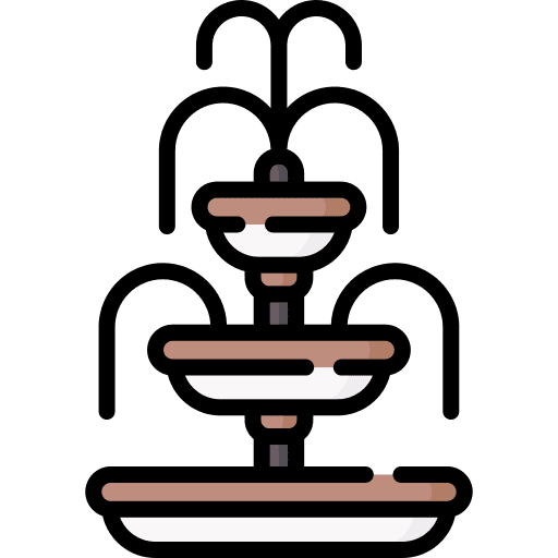 Fountain park water garden icon
