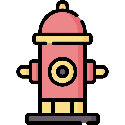 Hydrant architecture and city security fire hydrant icon