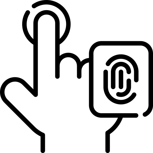 Touch id business identification fintech icon